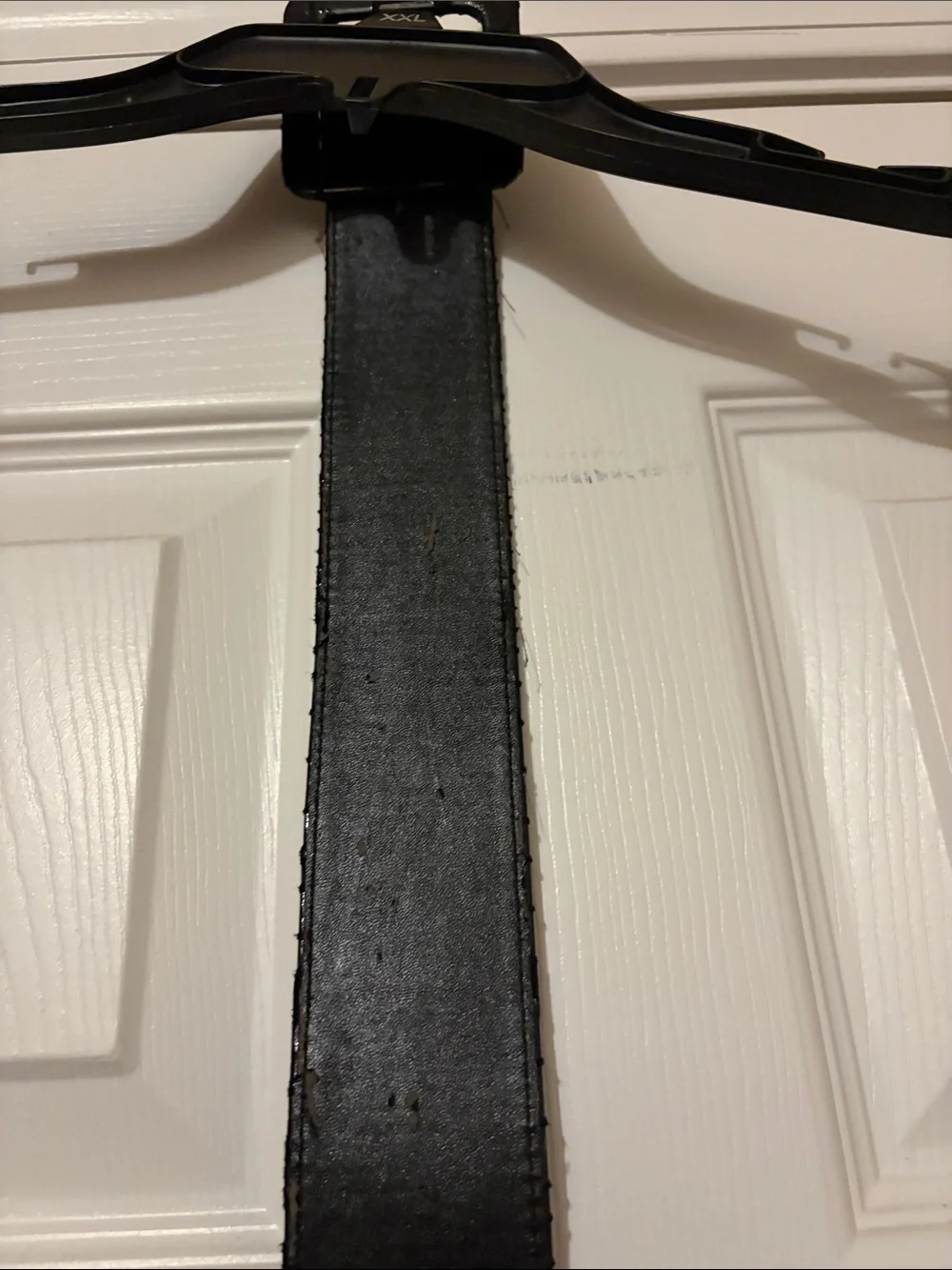 Black Croc-Embossed Faux Belt